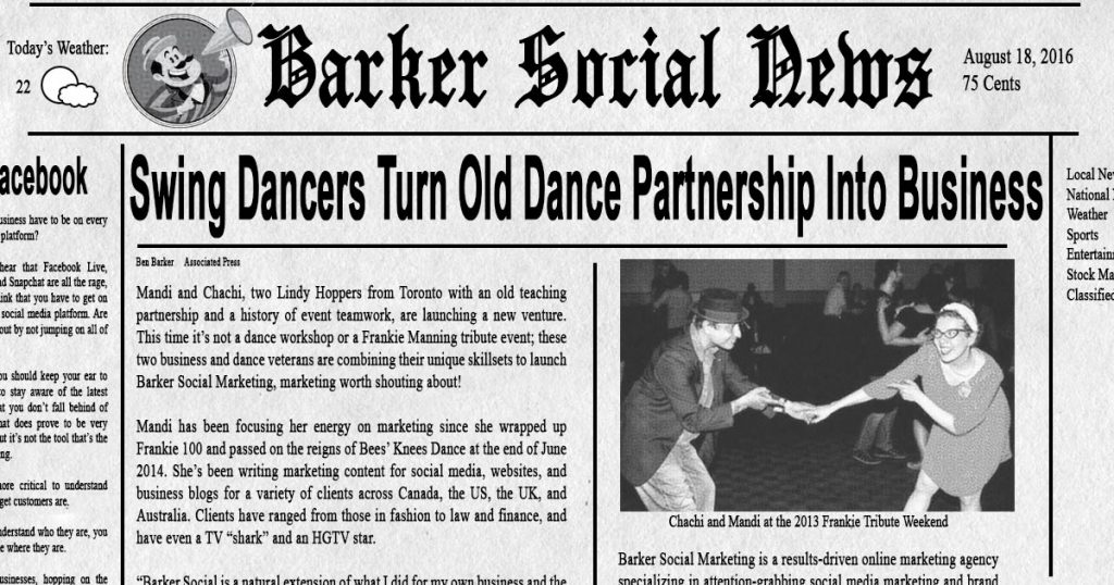 Swing Dancers Take Old Dance Partnership Off the Dance Floor and Into Business